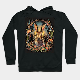 Hare Spring Flowers Fairytale Easter Rabbit Woodland Forest Hoodie